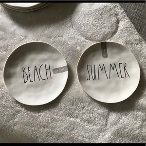 Rae Dunn Set of 2 Melamine plates beach summer